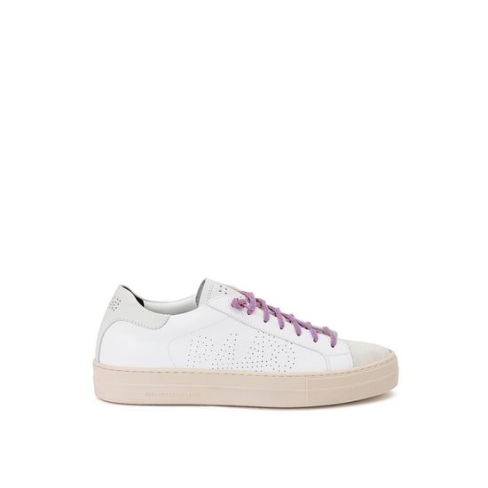 Zapatillas deportivas de cuero blanco P448 - Image 1