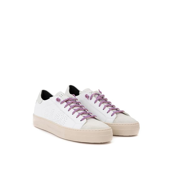 Zapatillas deportivas de cuero blanco P448 - Image 5