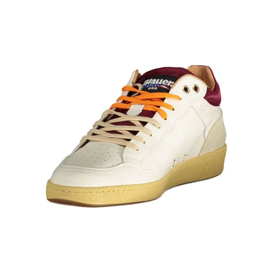 Zapatilla de hombre blanca de cuero Blauer - Image 3