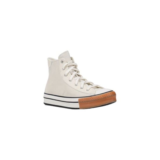 Zapatillas de cuero crema de caña alta Converse - Image 2