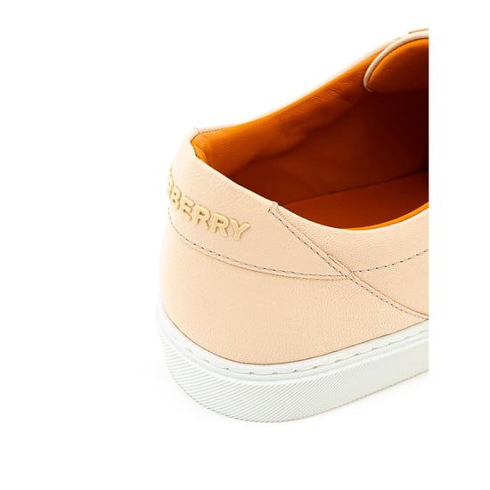 Zapatillas de cuero rosa de Burberry de corte bajo - Image 5