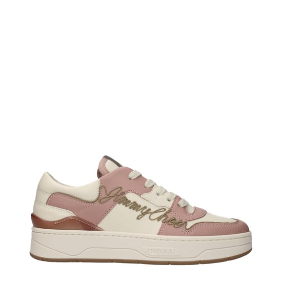 Zapatillas bajas de cuero rosa Jimmy Choo - Image 1