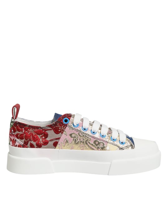 Zapatillas bajas multicolor de patchwork de Dolce & Gabbana - Image 1