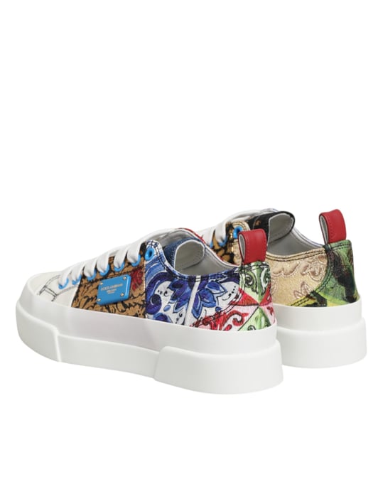 Zapatillas bajas multicolor de patchwork de Dolce & Gabbana - Image 6