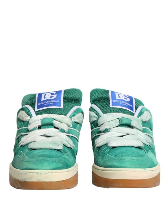 Zapatillas bajas New Roma de ante verde de Dolce & Gabbana - Image 3