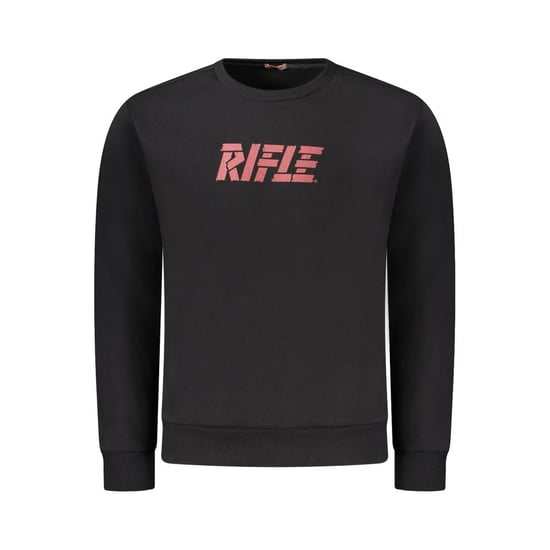 Suéter de Cuello Redondo para Hombre de Algodón Negro Rifle - Image 1