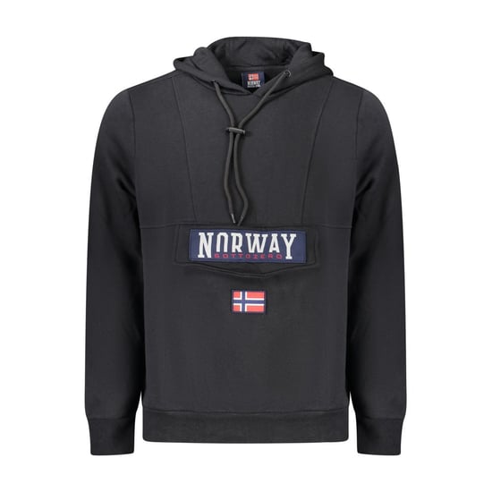 Sudadera con capucha negra de algodón para hombre Norway 1963 - Image 1