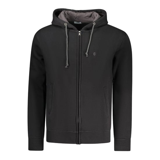 Sudadera con capucha de algodón negro para hombre Coveri Moving - Image 1
