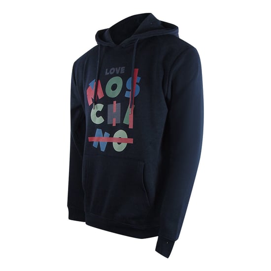 Sudadera Con Capucha Azul Marino Con Logo Jumble De Love Moschino - Image 3