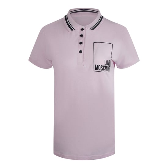 Polo Rosa Con Logo Pequeño De Love Moschino - Image 1