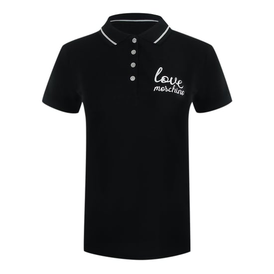 Polo Negro Con El Logotipo De Love Moschino - Image 1