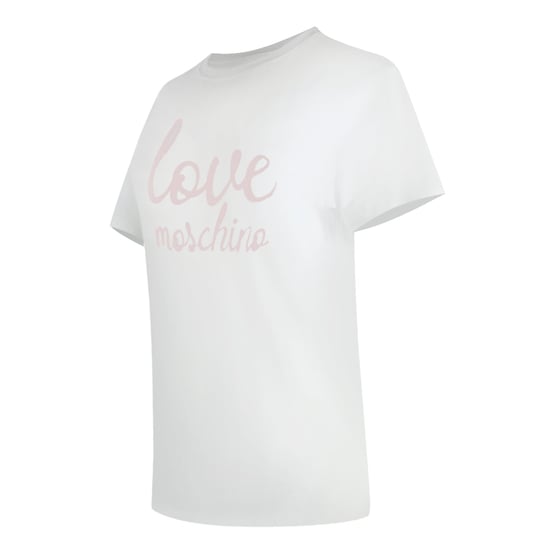 Camiseta Blanca Con Logo Rosa Intenso De Love Moschino - Image 2