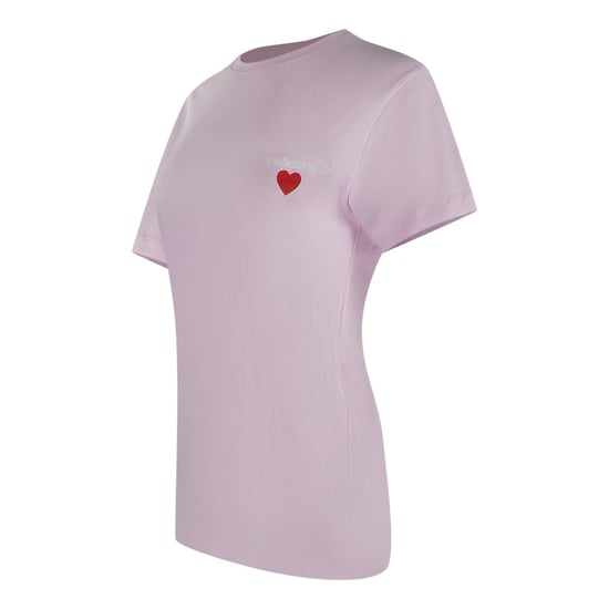 Camiseta Rosa Con Logo De La Firma Y Corazón Pequeño De Love Moschino - Image 2