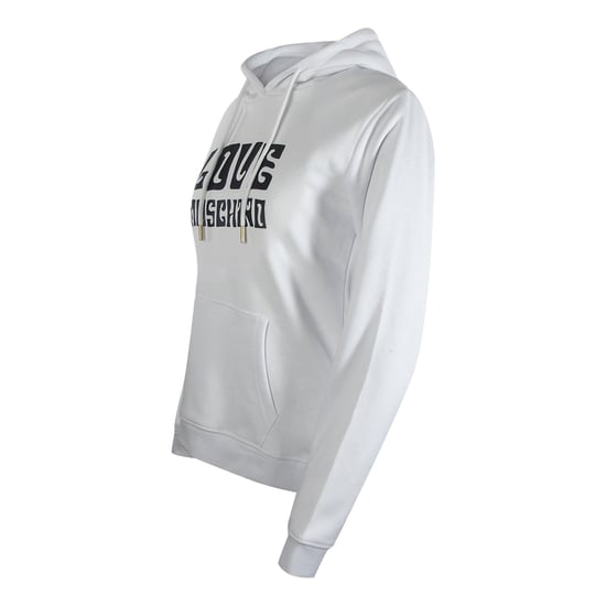 Sudadera Blanca Con Capucha Y Logo Groovy De Love Moschino - Image 2