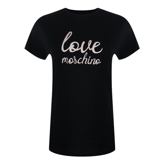 Camiseta Negra Con El Logo Rosa Intenso De Love Moschino - Image 2