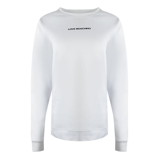 Sudadera Blanca Con Logo Pequeño De Love Moschino - Image 1