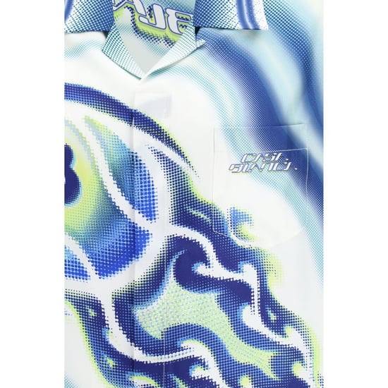 Camiseta de algodón de cuello redondo con estampado de logo - Image 3