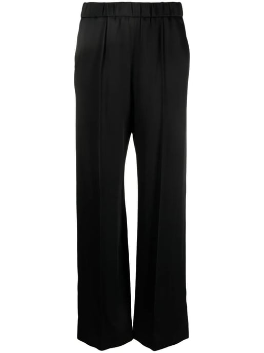 Pantalones de pierna ancha con acabado satinado - Image 2
