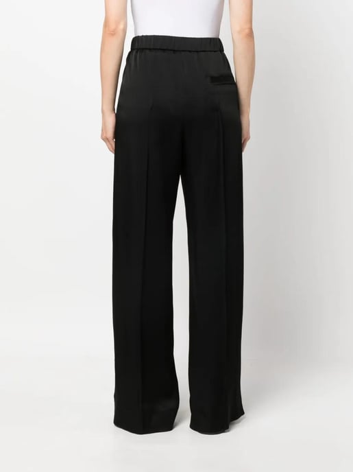Pantalones de pierna ancha con acabado satinado - Image 4