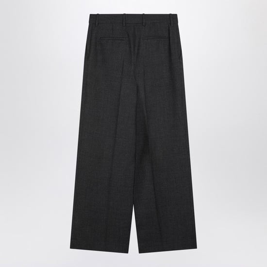 Pantalones anchos de lana gris oscuro - Image 1