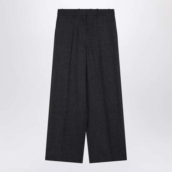 Pantalones anchos de lana gris oscuro - Image 2