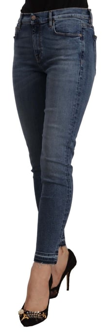 Jeans Ajustados con Dobladillo Sin Acabar en el Tobillo - Image 2