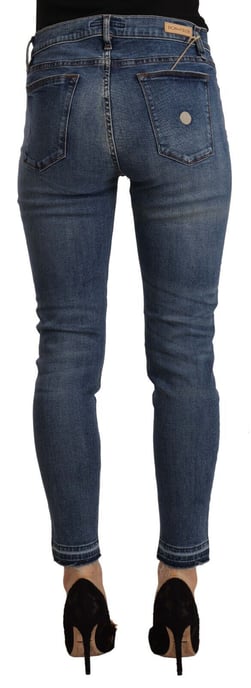 Jeans Ajustados con Dobladillo Sin Acabar en el Tobillo - Image 3