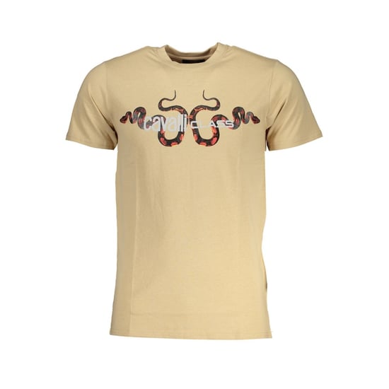 Camiseta de algodón beige para hombre Cavalli Class - Image 1
