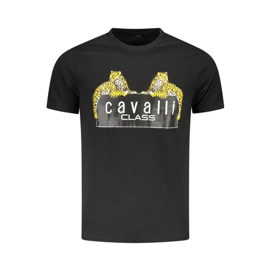 Camiseta de algodón negra para hombre Cavalli Class - Image 1