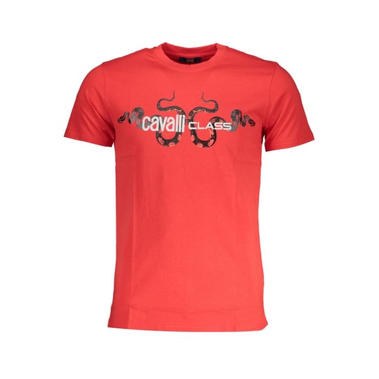 Camiseta de algodón para hombre Cavalli Class Rosso - Image 1