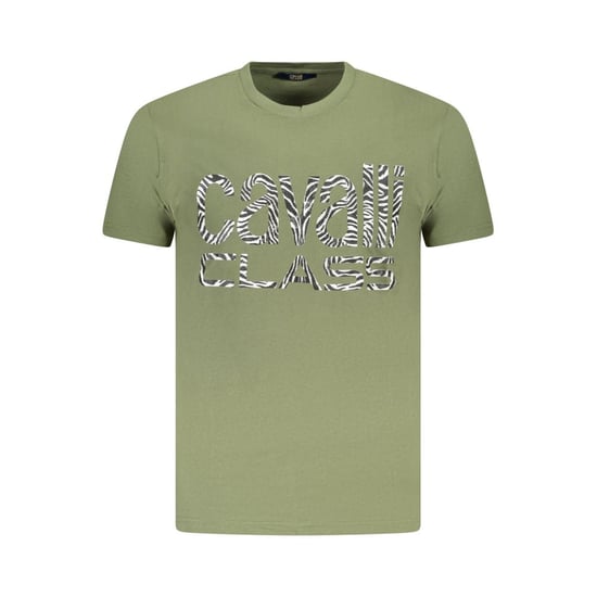 Camiseta de Hombre de Algodón Verde Cavalli Class - Image 1
