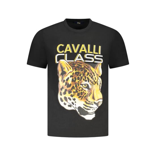 Camiseta de Hombre de Algodón Negra Cavalli Class - Image 1