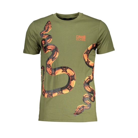 Camiseta de algodón verde para hombre Cavalli Class - Image 1