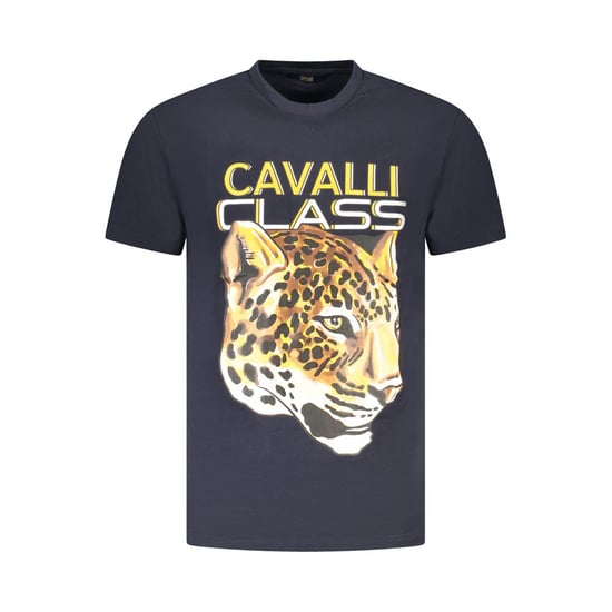 Camiseta de algodón para hombre Cavalli Class Blu - Image 1