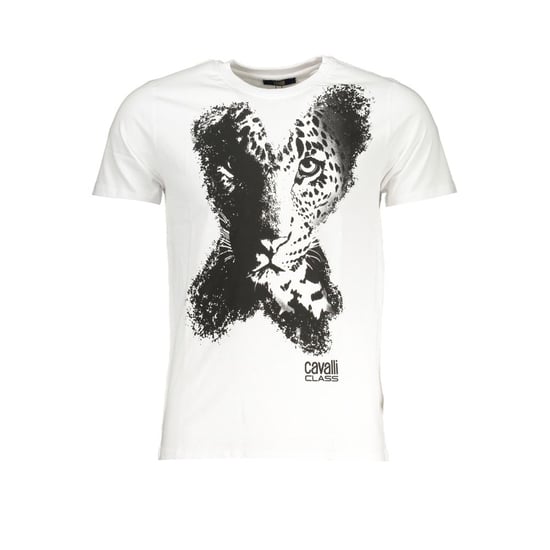 Camiseta de Hombre de Algodón Blanco Cavalli Class - Image 1