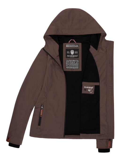 Marikoo chaqueta de entretiempo mujer – Brombeere ligera con capucha - Image 5