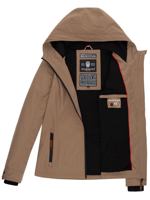 Marikoo chaqueta de entretiempo mujer – Brombeere ligera con capucha - Image 6