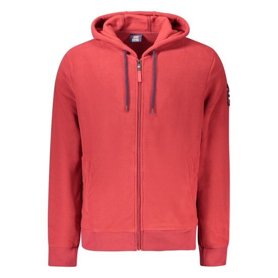 Sudadera con capucha para hombres de poliéster rojo Noruega 1963 - Image 1