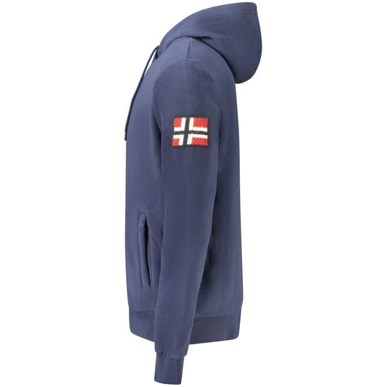 Sudadera con capucha para hombres en poliéster azul Noruega 1963 - Image 3