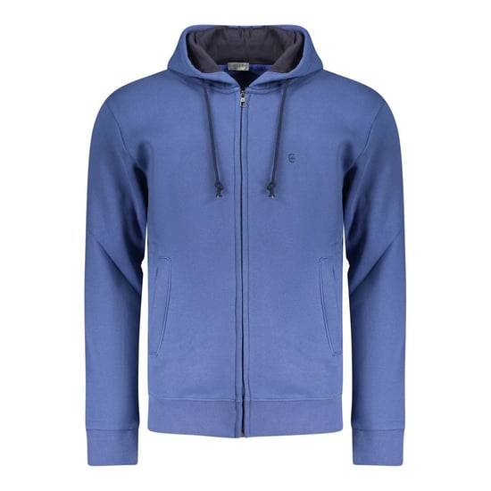 Sudadera con capucha de algodón azul para hombre Coveri Moving - Image 1