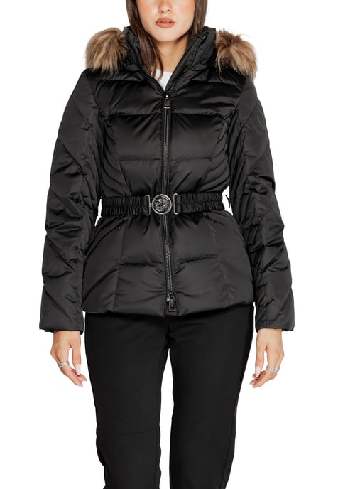 Chaqueta de plumas con capucha negra - Image 1