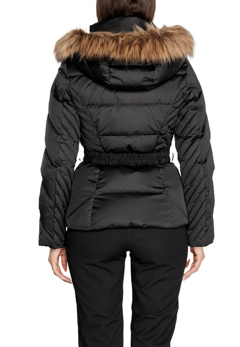 Chaqueta de plumas con capucha negra - Image 3