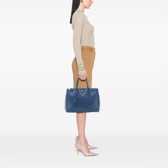 Tote Doble con Cierre de Saffiano Lux Galleria Grande de Segunda Mano - Image 6