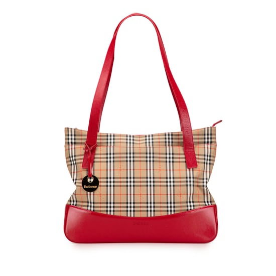 Bolso Tote de Lona con Check Haymarket de Segunda Mano - Image 1