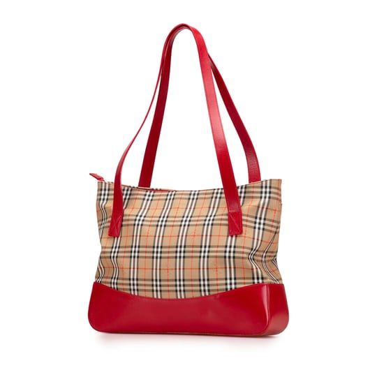 Bolso Tote de Lona con Check Haymarket de Segunda Mano - Image 2