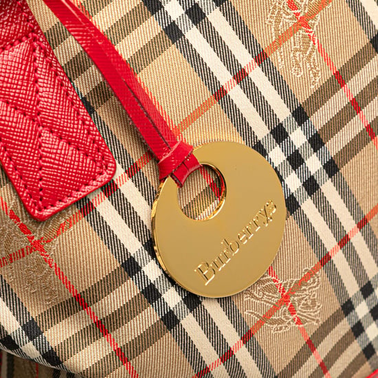 Bolso Tote de Lona con Check Haymarket de Segunda Mano - Image 5