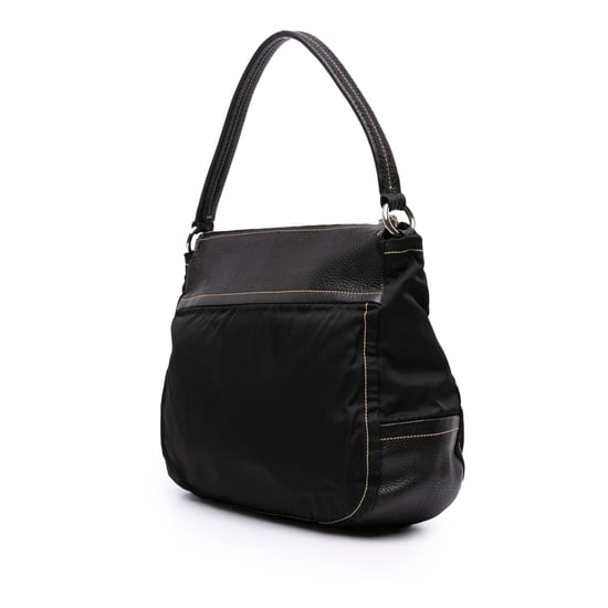 Bolso de hombro de cuero y tessuto de segunda mano - Image 2