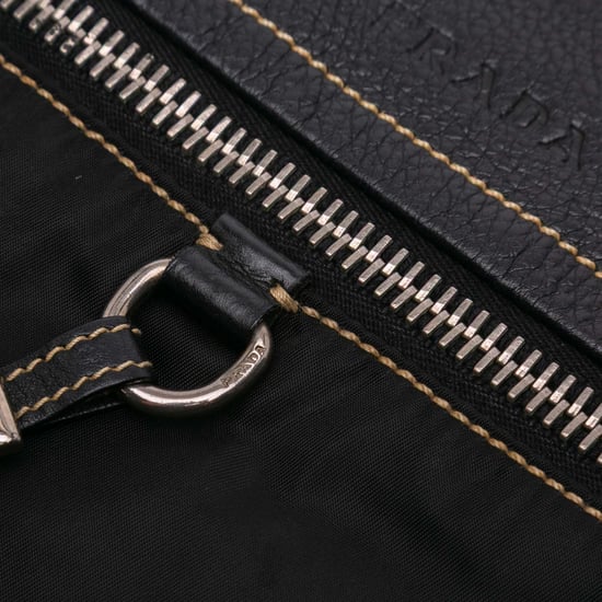 Bolso de hombro de cuero y tessuto de segunda mano - Image 6