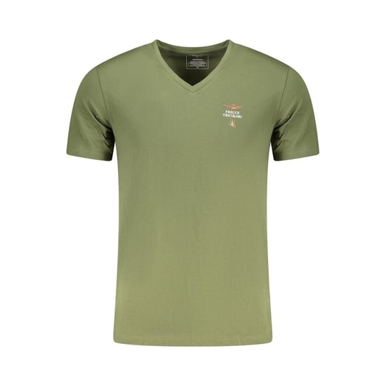 Camiseta de algodón verde para hombre Aeronautica Militare - Image 1