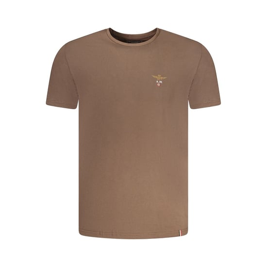 Camiseta de algodón para hombre Aeronautica Militare Marrone - Image 1